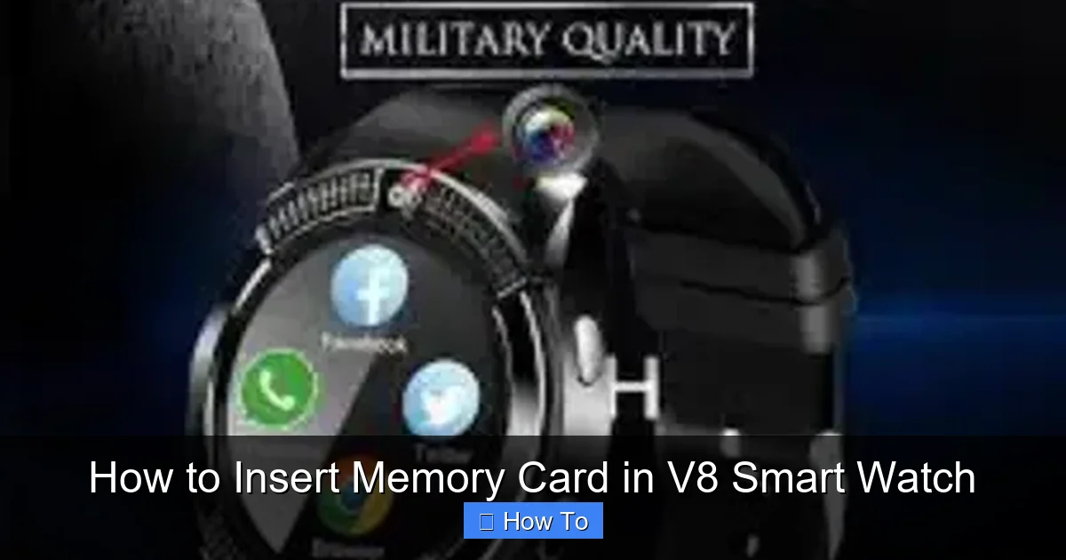 How to Insert Memory Card in V8 Smart Watch