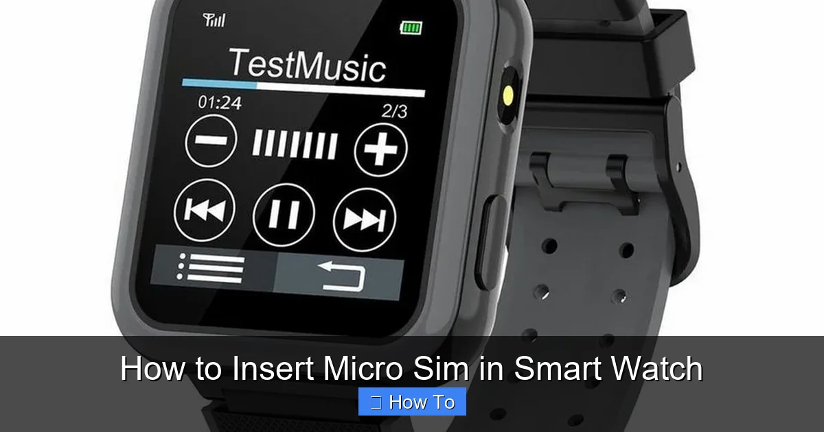 How to Insert Micro Sim in Smart Watch