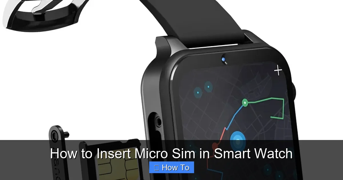 How to Insert Micro Sim in Smart Watch