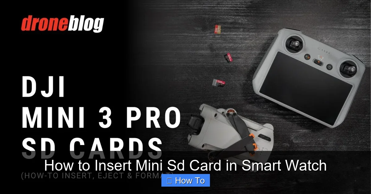 How to Insert Mini Sd Card in Smart Watch