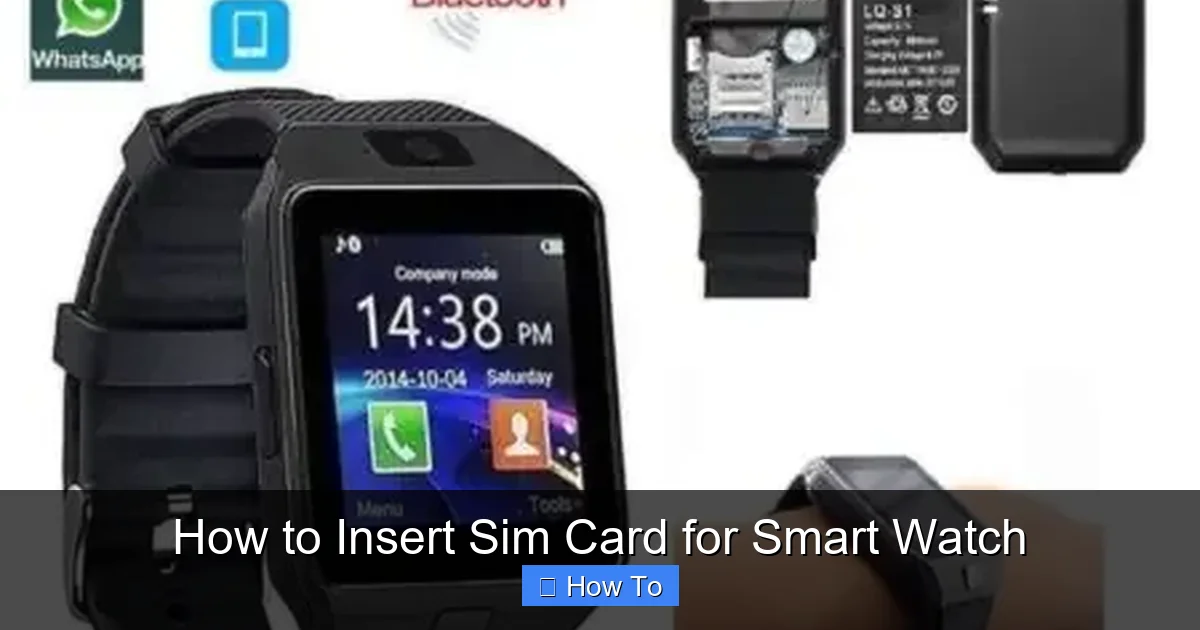 How to Insert Sim Card for Smart Watch