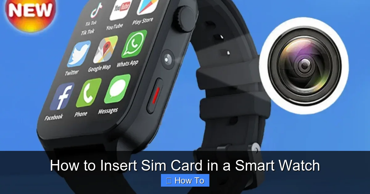 How to Insert Sim Card in a Smart Watch
