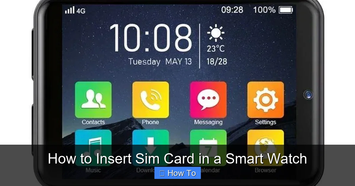How to Insert Sim Card in a Smart Watch