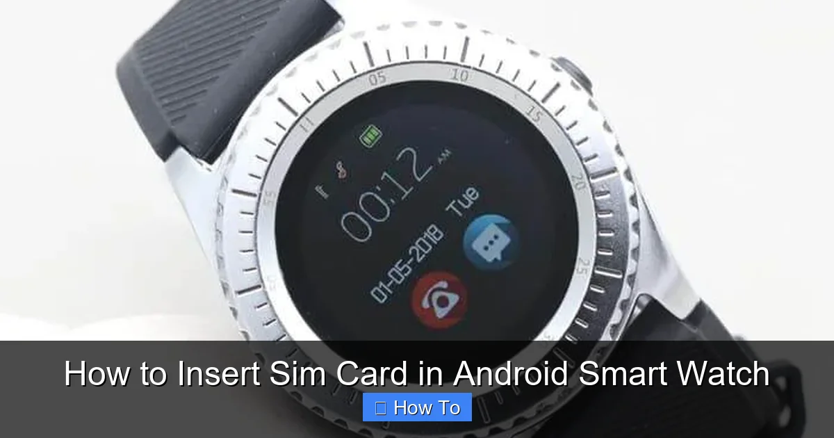 How to Insert Sim Card in Android Smart Watch