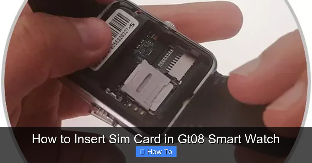 How to Insert Sim Card in Gt08 Smart Watch