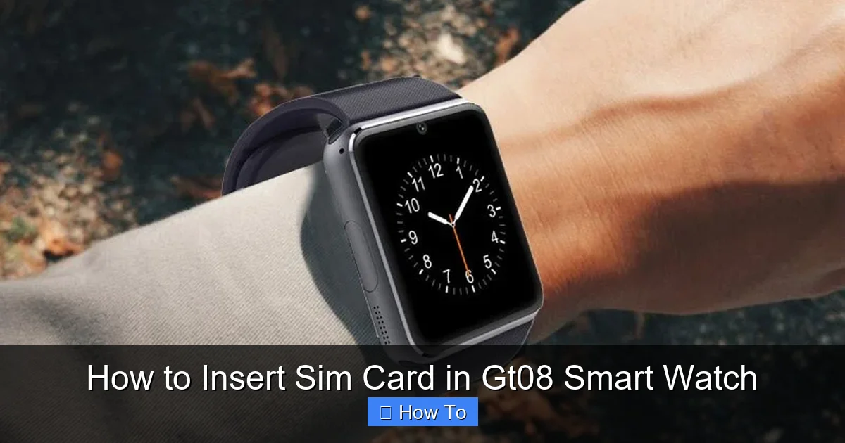 How to Insert Sim Card in Gt08 Smart Watch