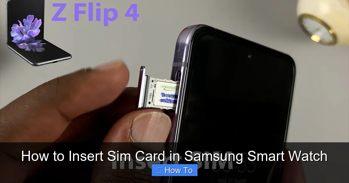 How to Insert Sim Card in Samsung Smart Watch