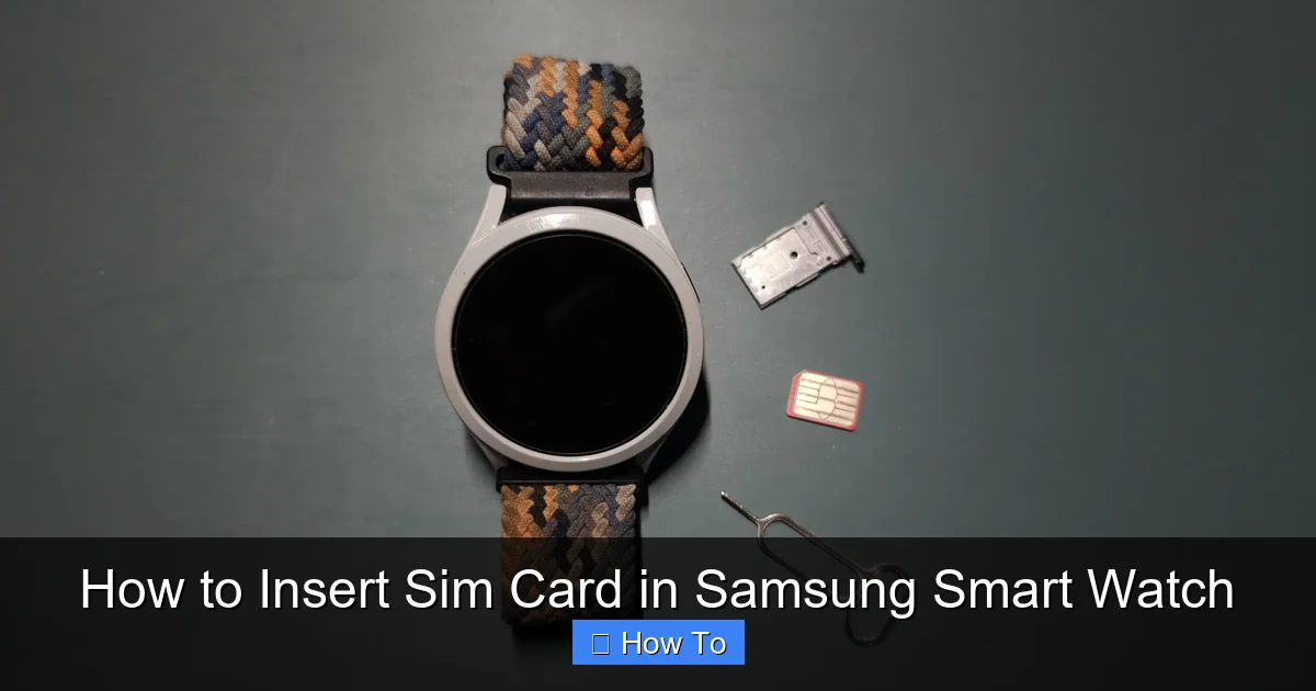 How to Insert Sim Card in Samsung Smart Watch