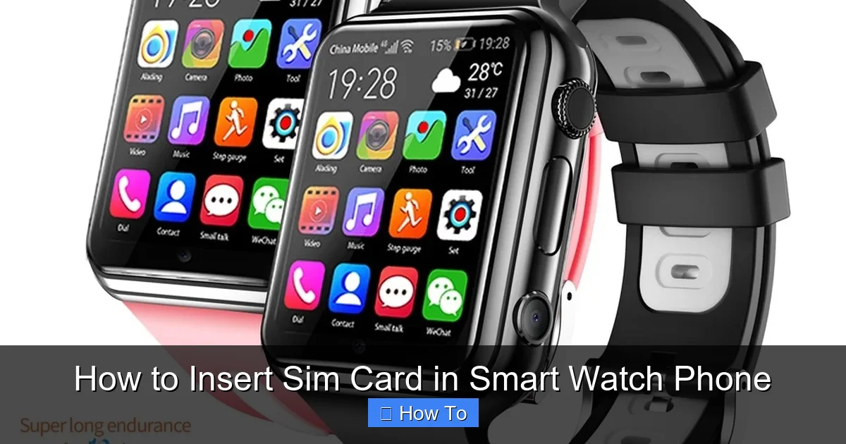 How to Insert Sim Card in Smart Watch Phone