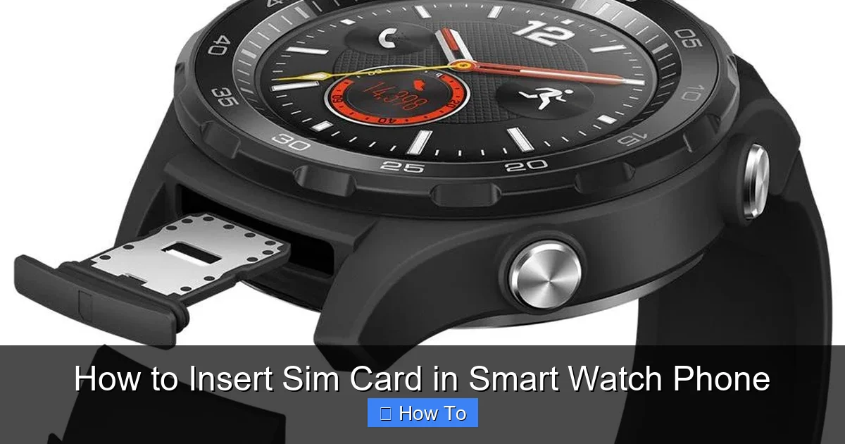 How to Insert Sim Card in Smart Watch Phone