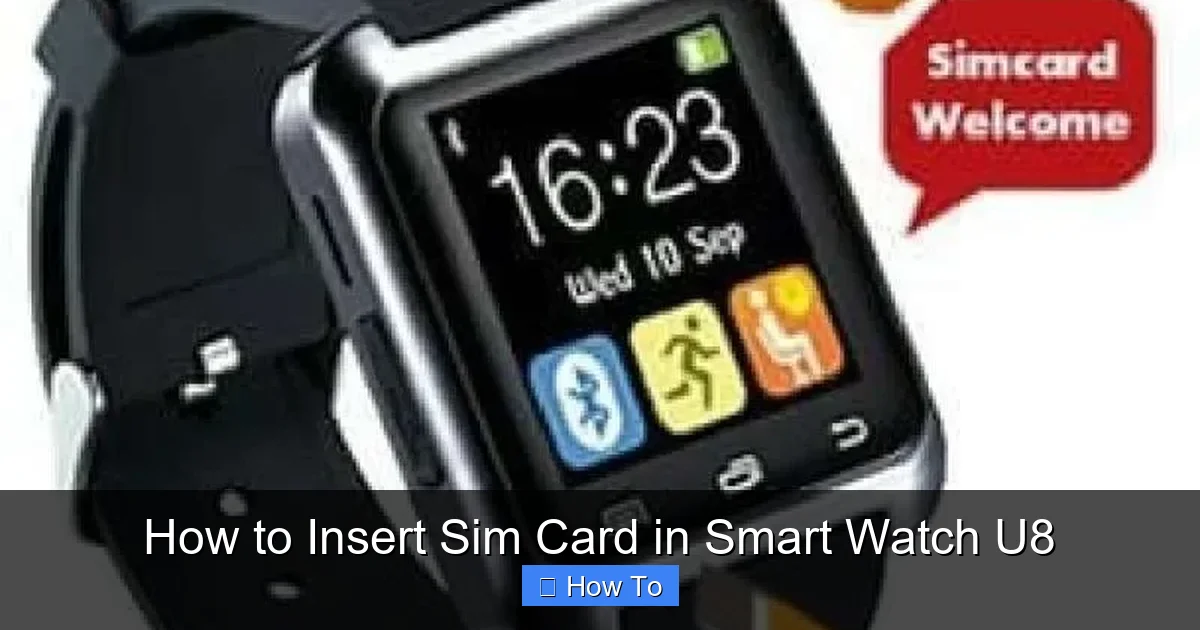 How to Insert Sim Card in Smart Watch U8