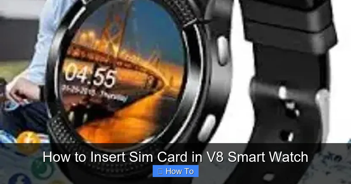 How to Insert Sim Card in V8 Smart Watch