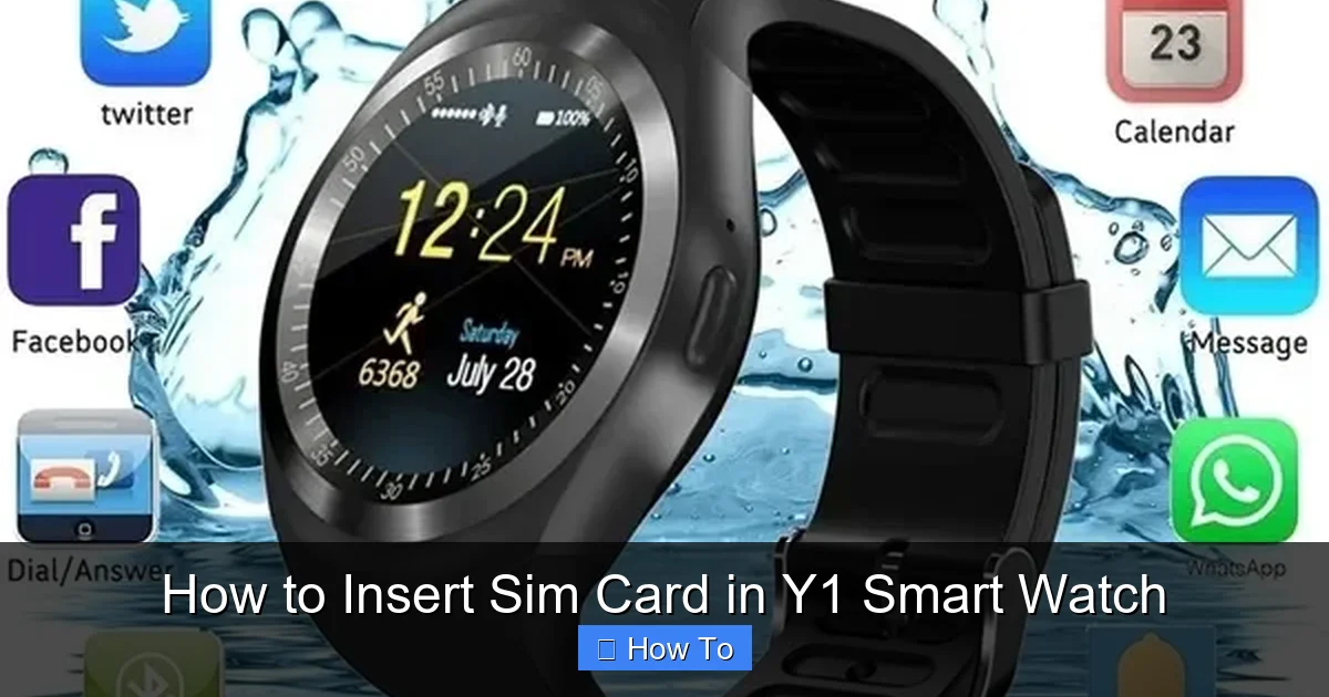 How to Insert Sim Card in Y1 Smart Watch