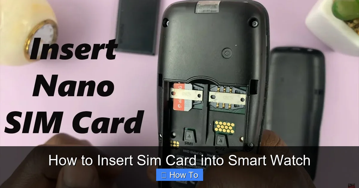How to Insert Sim Card into Smart Watch