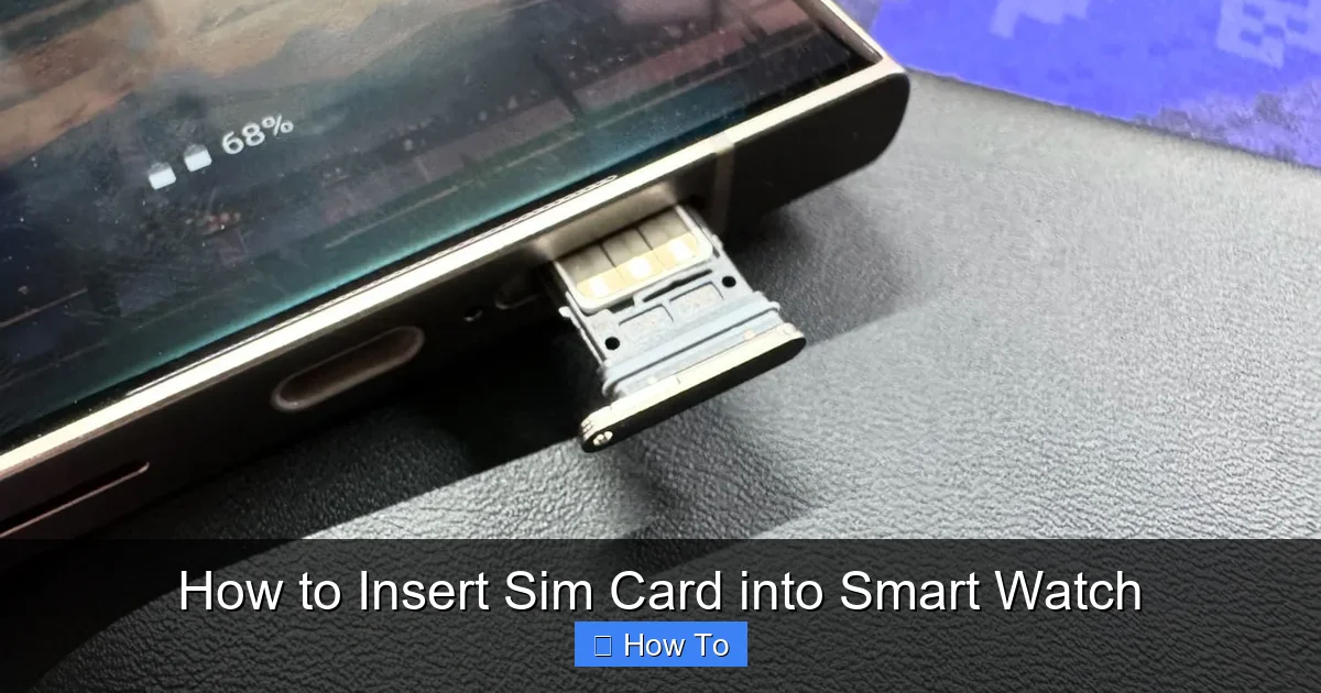 How to Insert Sim Card into Smart Watch