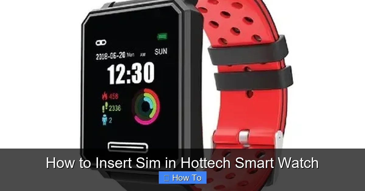 How to Insert Sim in Hottech Smart Watch