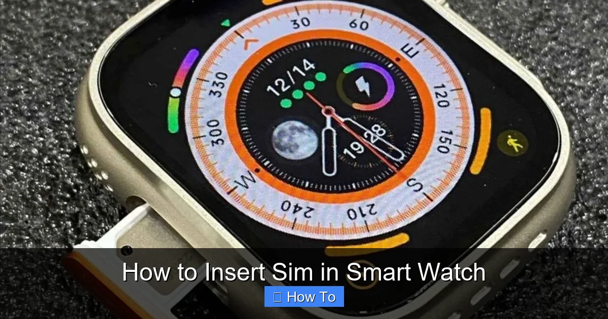 How to Insert Sim in Smart Watch