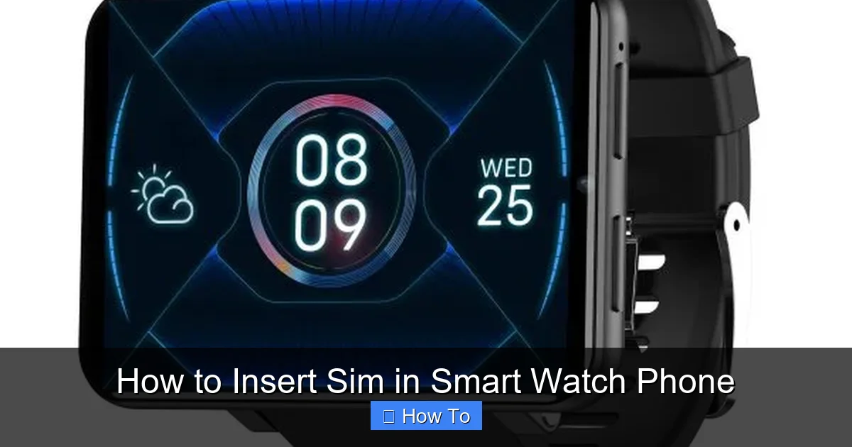 How to Insert Sim in Smart Watch Phone
