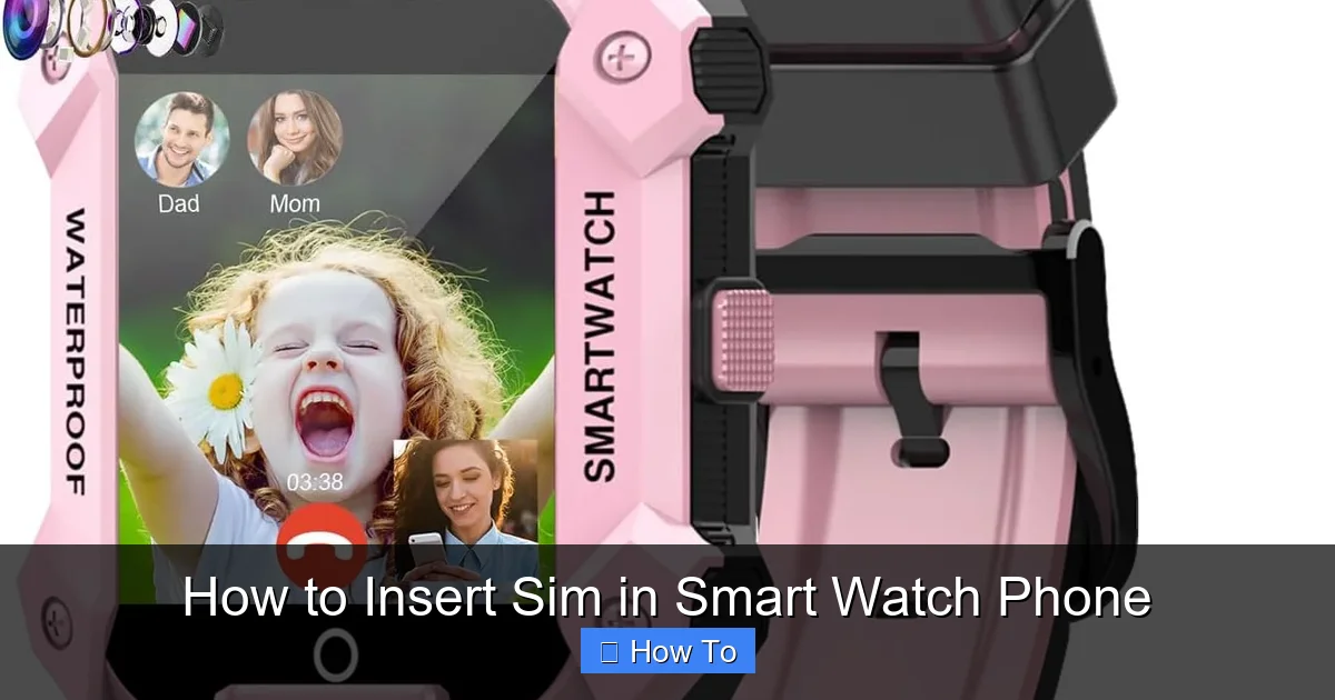 How to Insert Sim in Smart Watch Phone