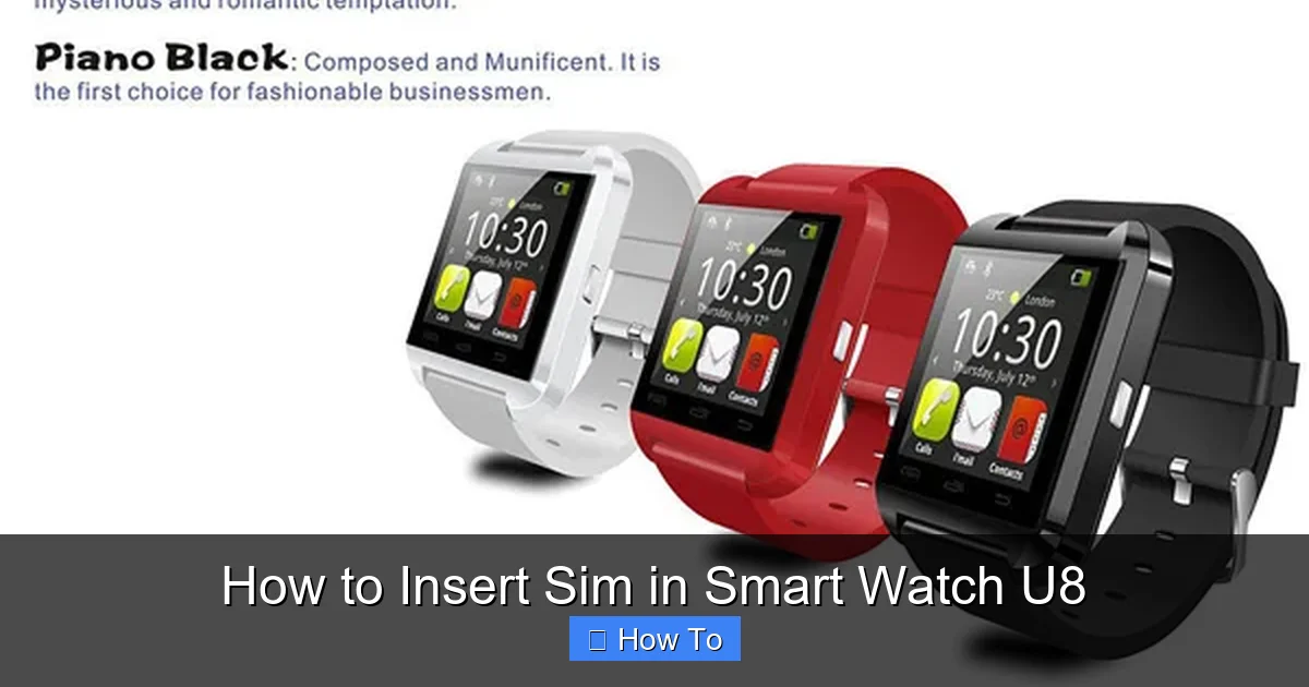How to Insert Sim in Smart Watch U8