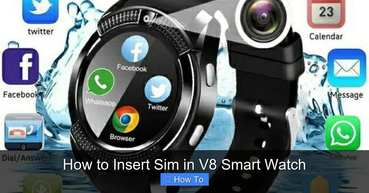 How to Insert Sim in V8 Smart Watch