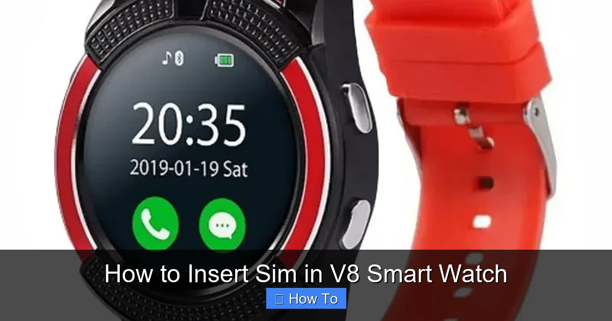 How to Insert Sim in V8 Smart Watch