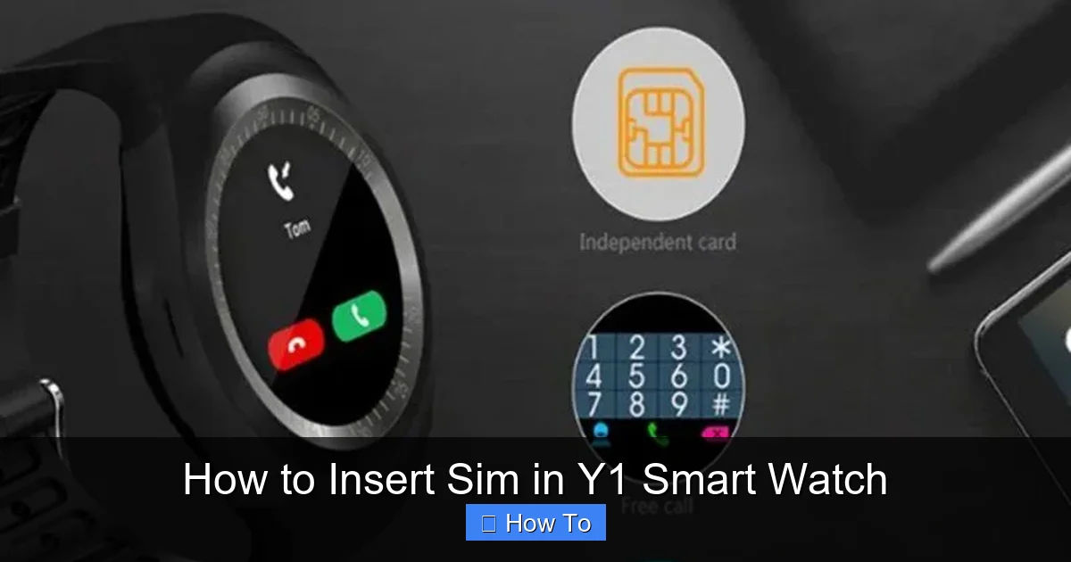 How to Insert Sim in Y1 Smart Watch