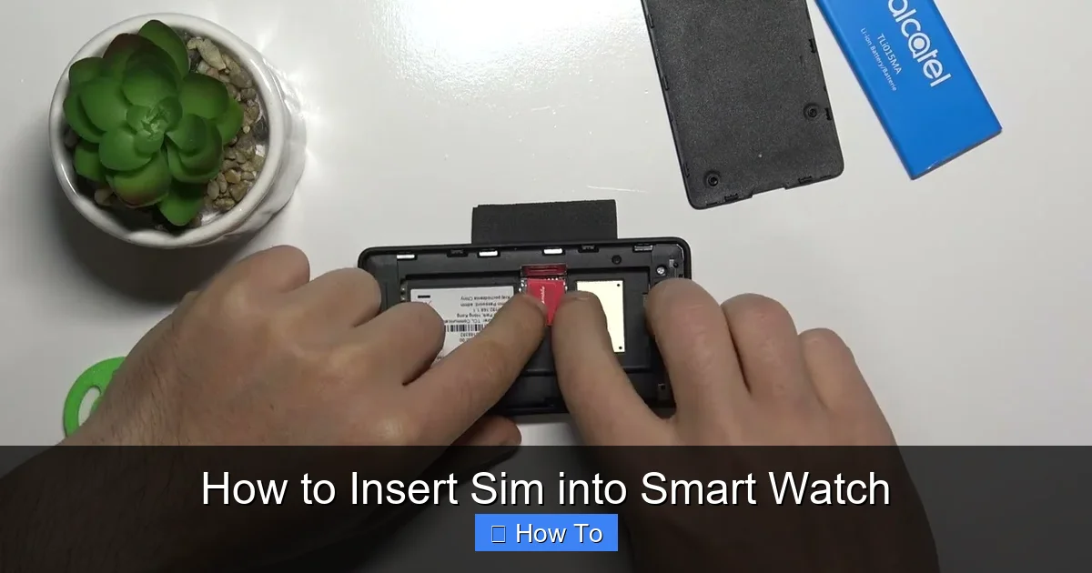 How to Insert Sim into Smart Watch