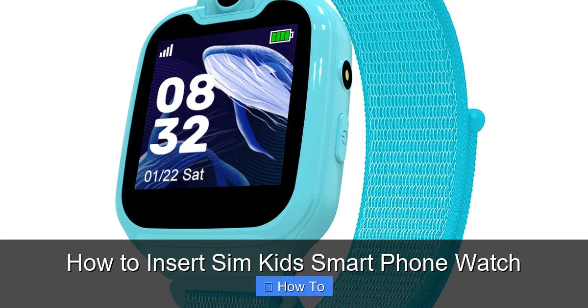 How to Insert Sim Kids Smart Phone Watch