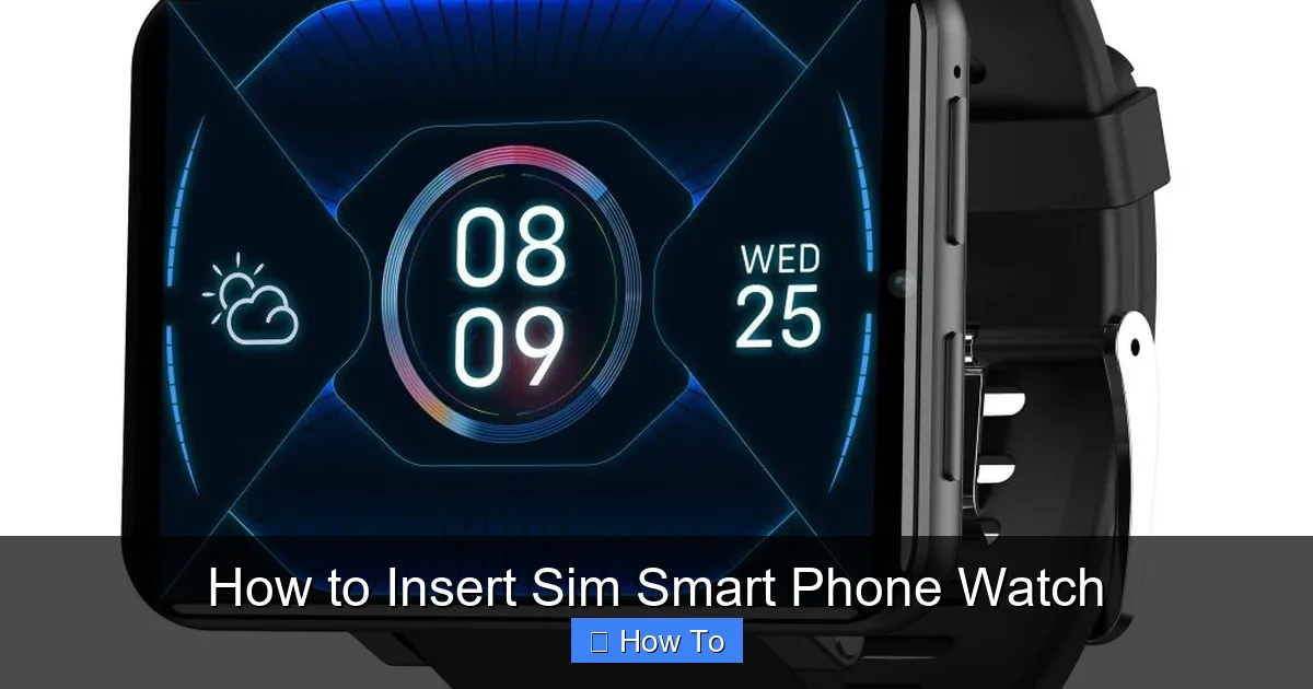 How to Insert Sim Smart Phone Watch