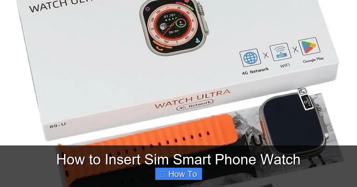 How to Insert Sim Smart Phone Watch