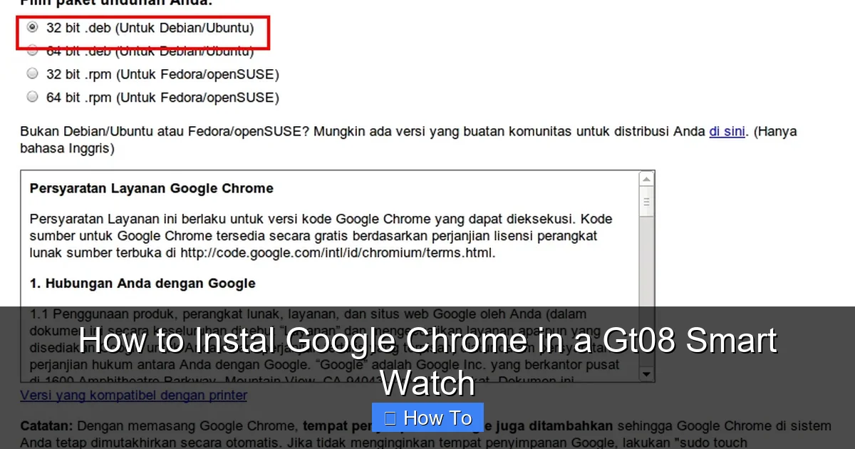 How to Instal Google Chrome in a Gt08 Smart Watch
