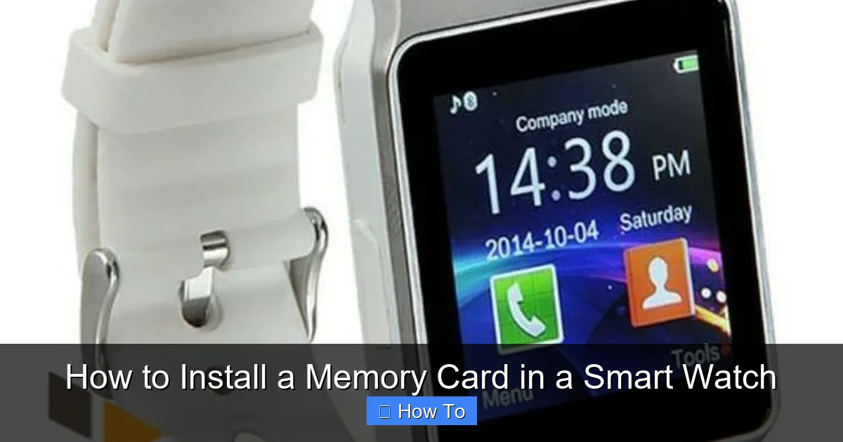 How to Install a Memory Card in a Smart Watch