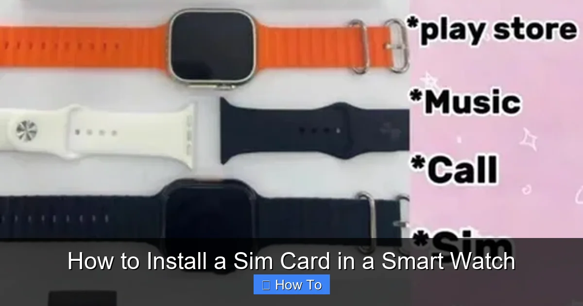 How to Install a Sim Card in a Smart Watch