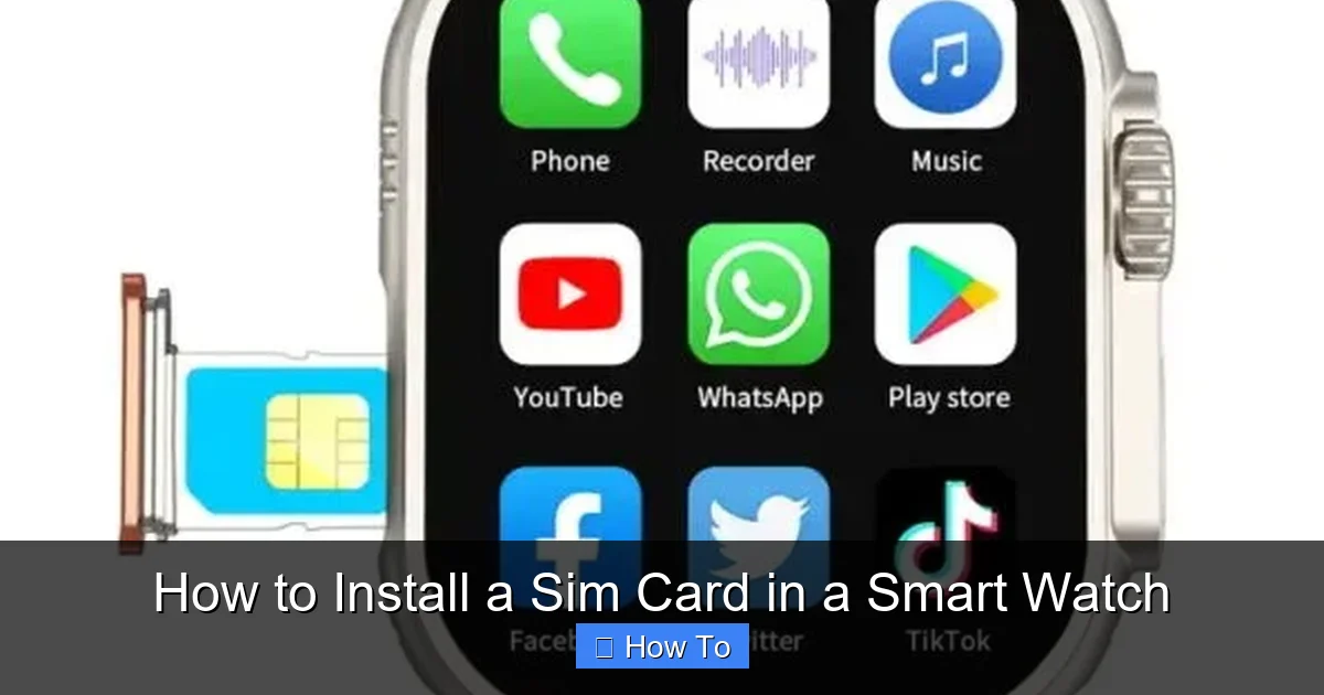 How to Install a Sim Card in a Smart Watch