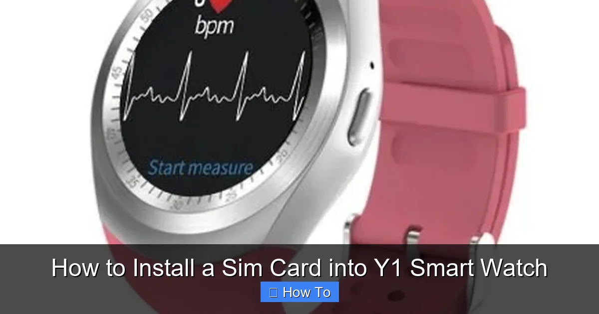 How to Install a Sim Card into Y1 Smart Watch