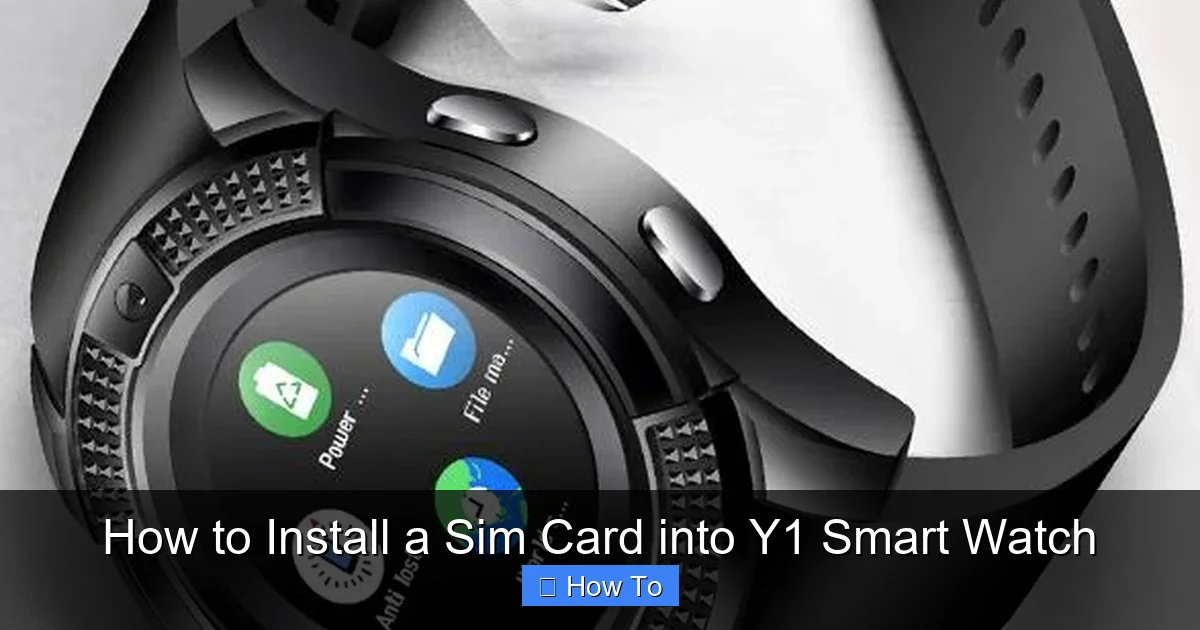 How to Install a Sim Card into Y1 Smart Watch