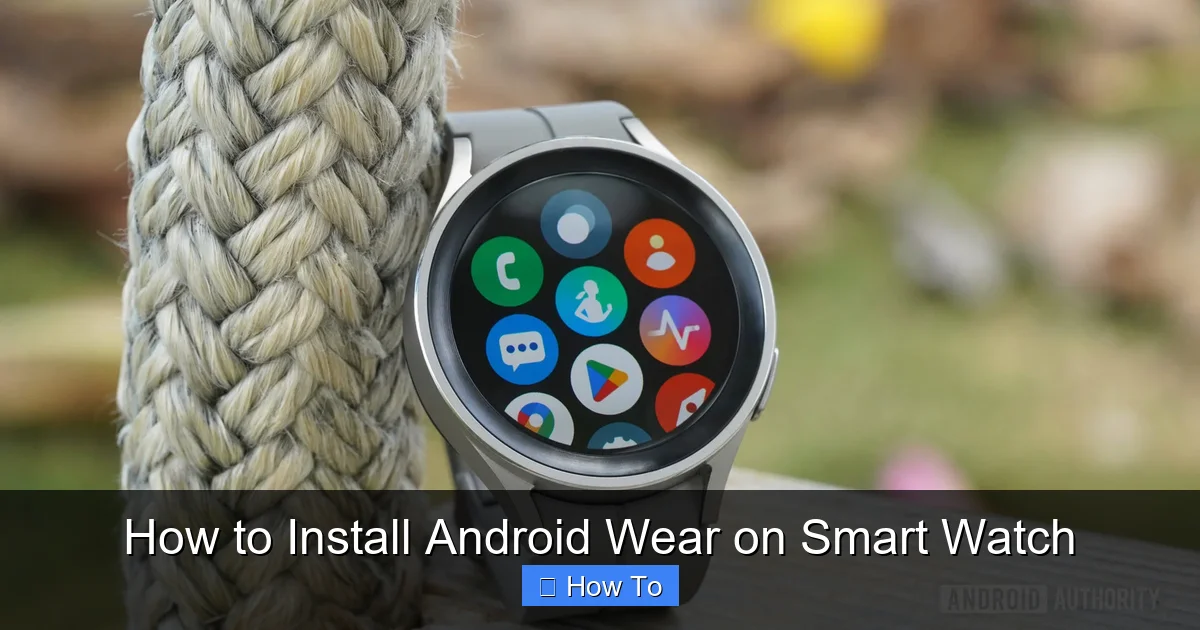 How to Install Android Wear on Smart Watch