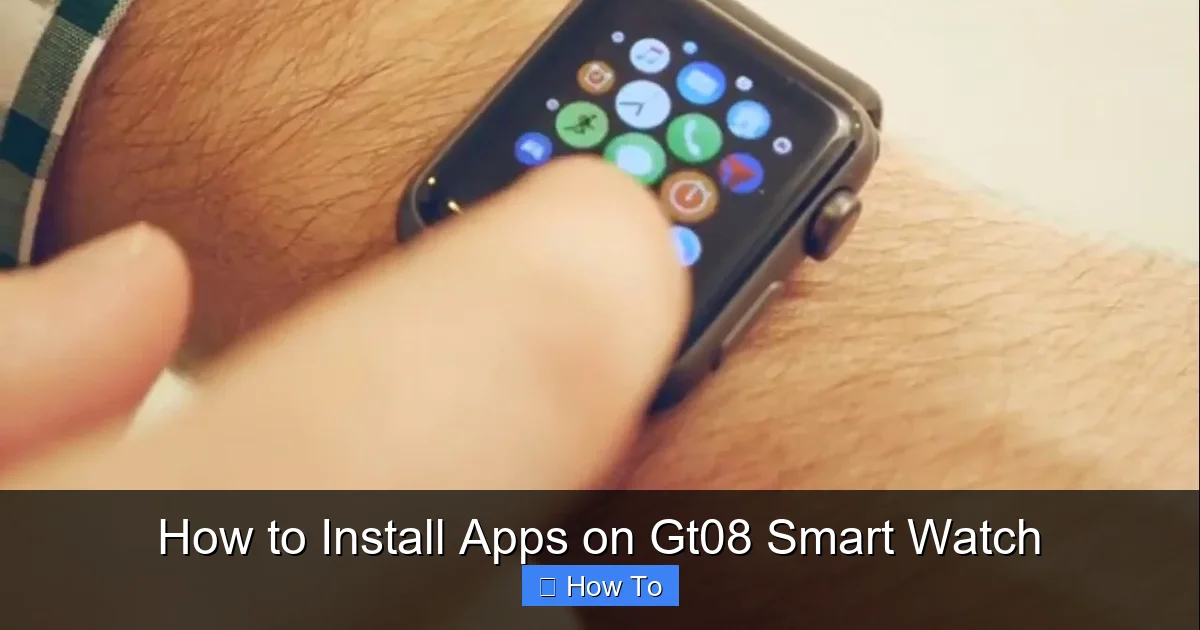 How to Install Apps on Gt08 Smart Watch