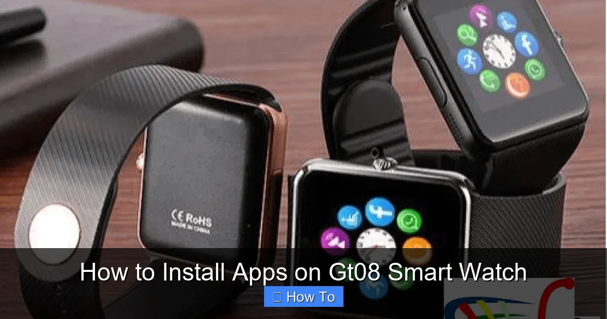 How to Install Apps on Gt08 Smart Watch