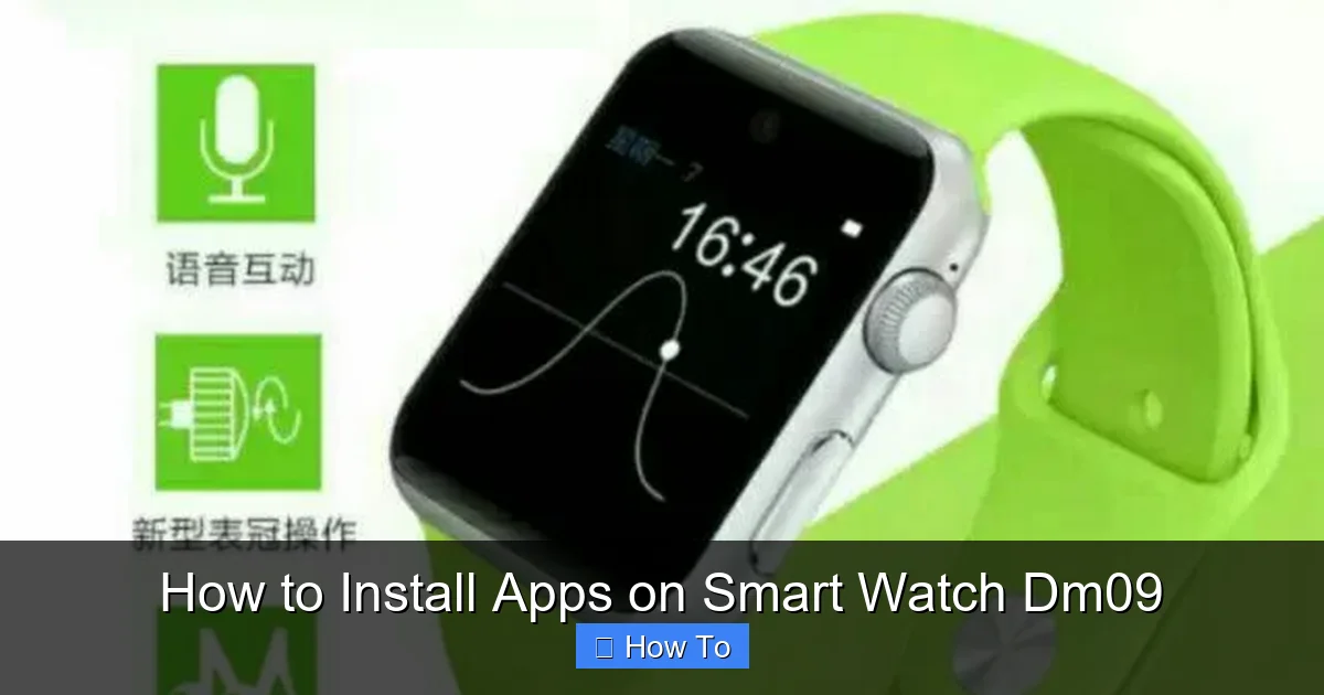 How to Install Apps on Smart Watch Dm09