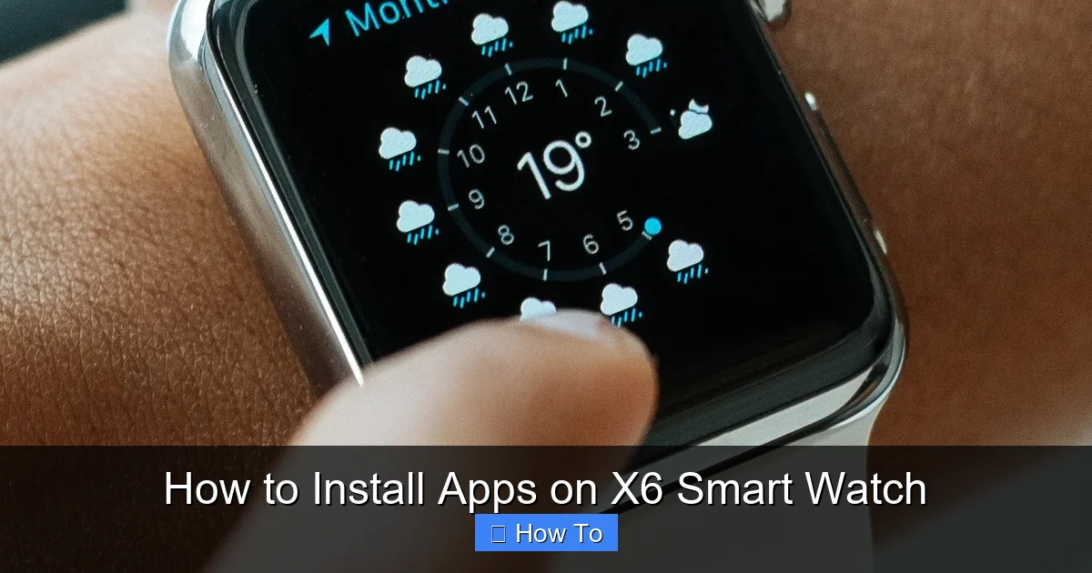 How to Install Apps on X6 Smart Watch