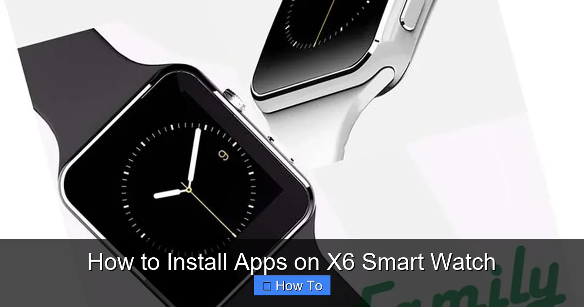 How to Install Apps on X6 Smart Watch
