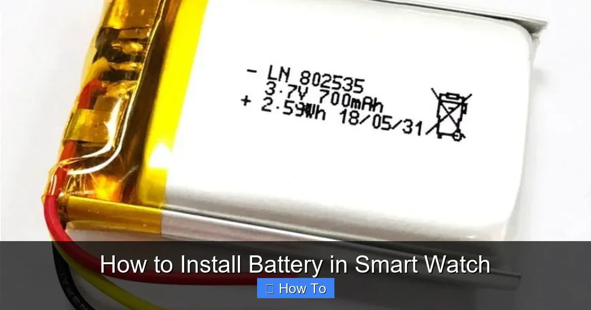 How to Install Battery in Smart Watch