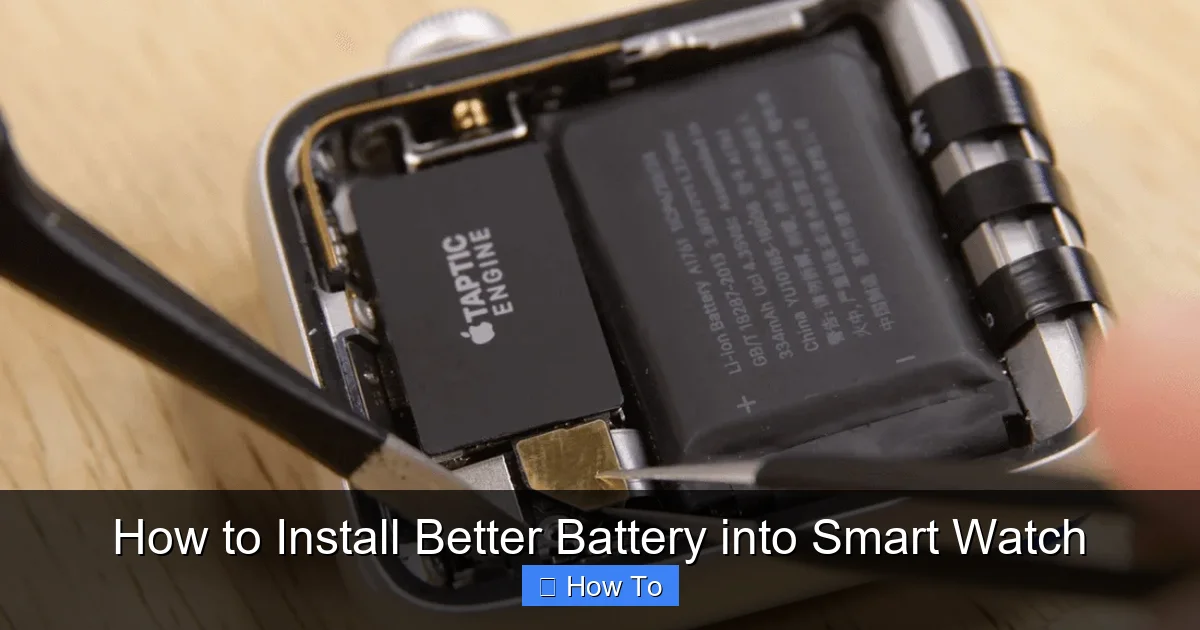 How to Install Better Battery into Smart Watch