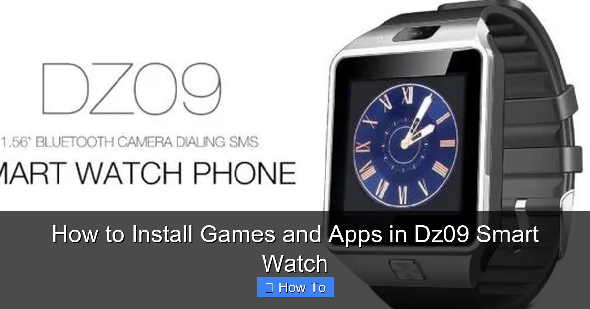How to Install Games and Apps in Dz09 Smart Watch