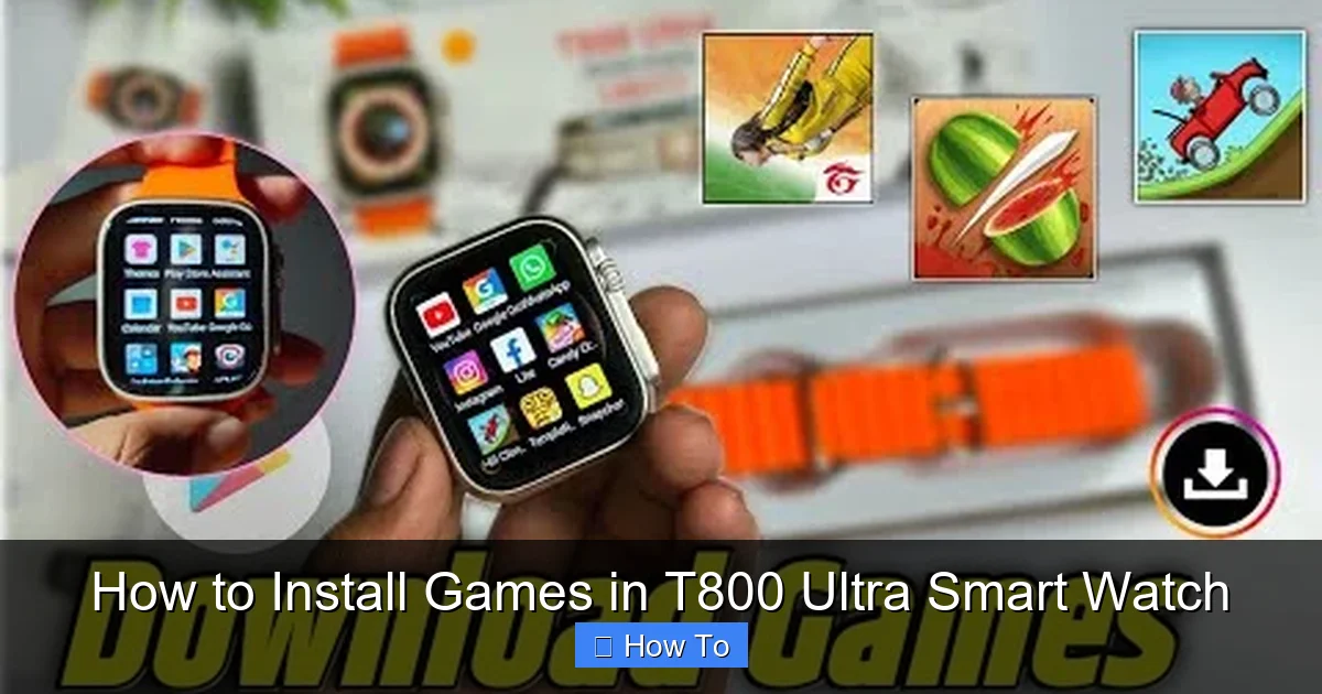 How to Install Games in T800 Ultra Smart Watch