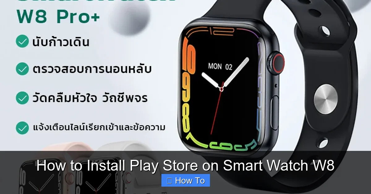 How to Install Play Store on Smart Watch W8