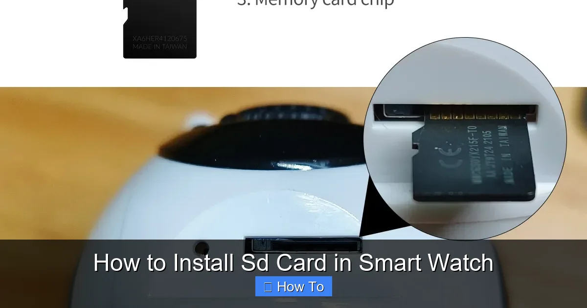 How to Install Sd Card in Smart Watch