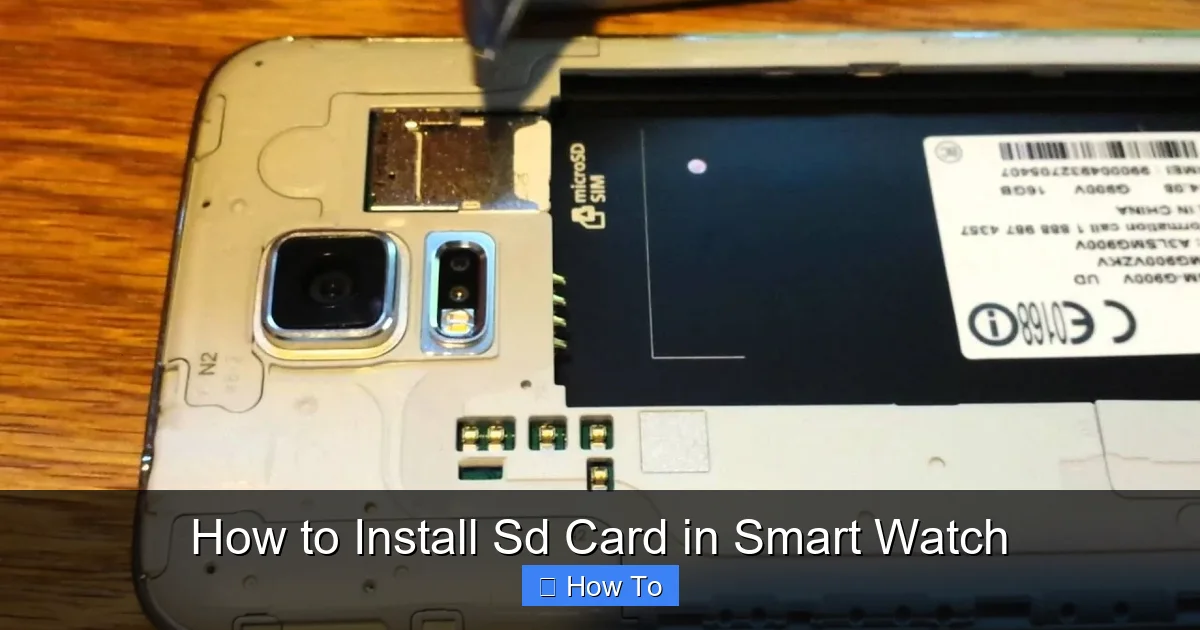 How to Install Sd Card in Smart Watch